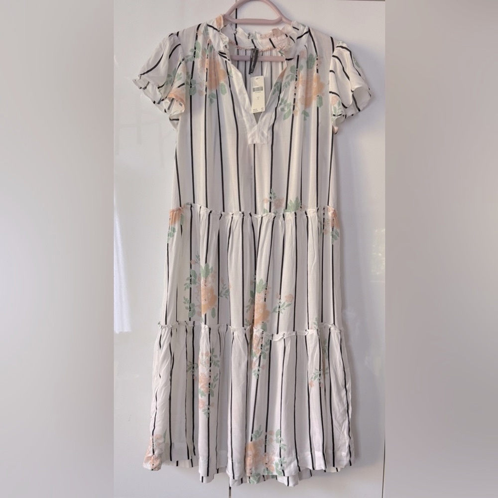 NWT Size S - By Anthropologie Ruffle-Sleeve Dress (NWT US$ 98)
